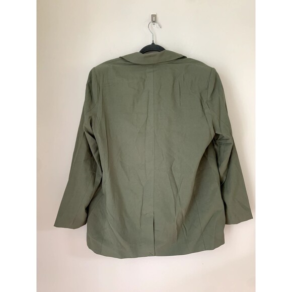 NWT A New Day Women's Double Breasted Blazer Jacket Mid Length Sage Green- Sz L - Picture 6 of 9